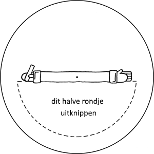 kerstman kaart cirkel